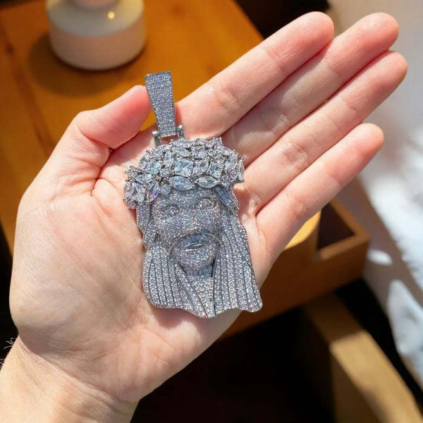 Jesus Pendant And Tennis Cluster 20inch