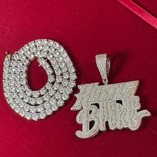 hustle or be broke tennis chain