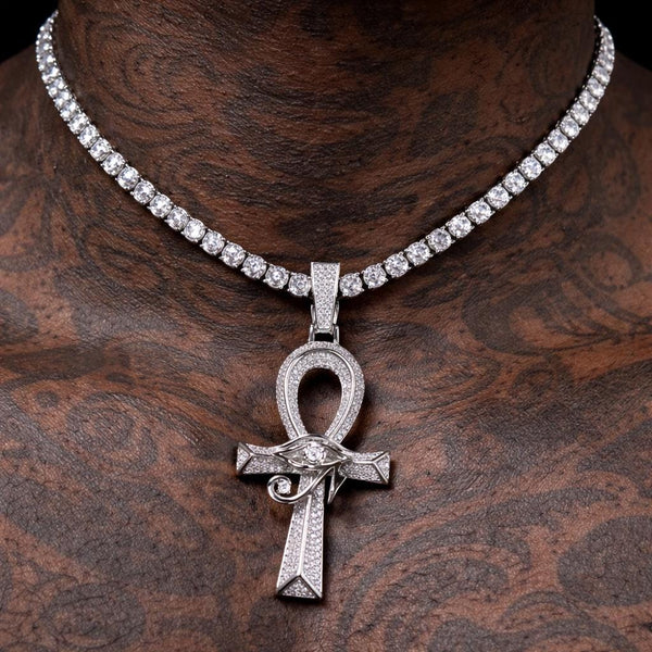 Ankh tennis chain necklace