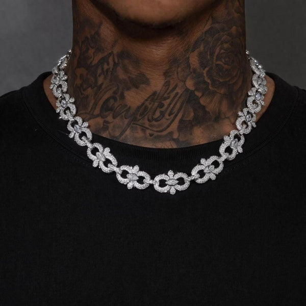 Silver Infinity Chain Necklace 20 Inch