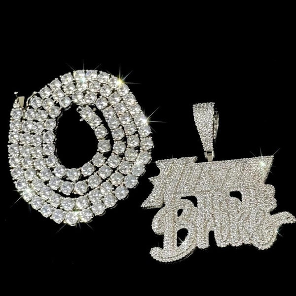 hustle or be broke tennis chain