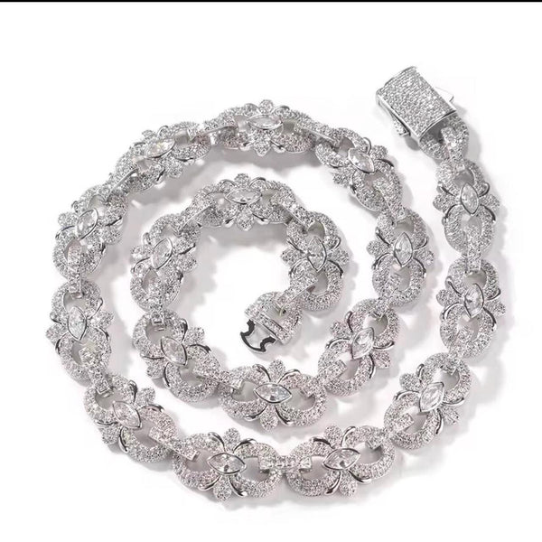Silver Infinity Chain Necklace 20 Inch