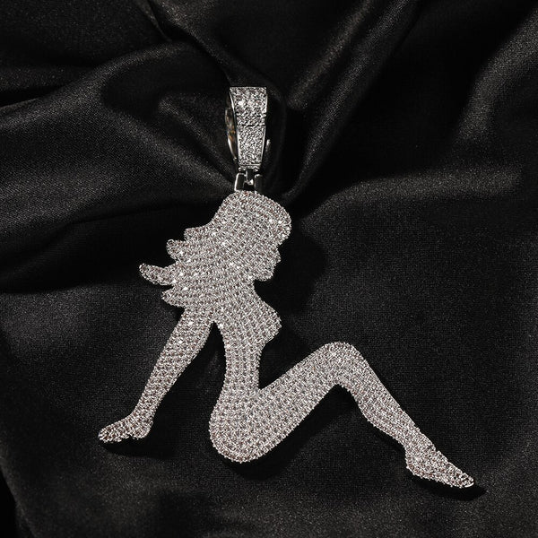 Sexy icy Lady Pendant Necklace