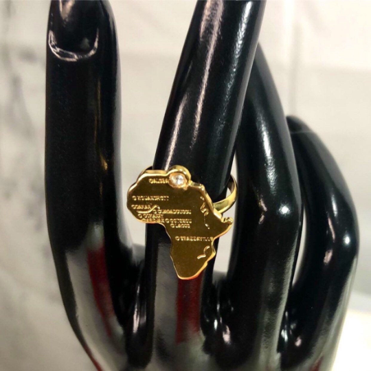 Africa Map ring– Lavishluxxshop