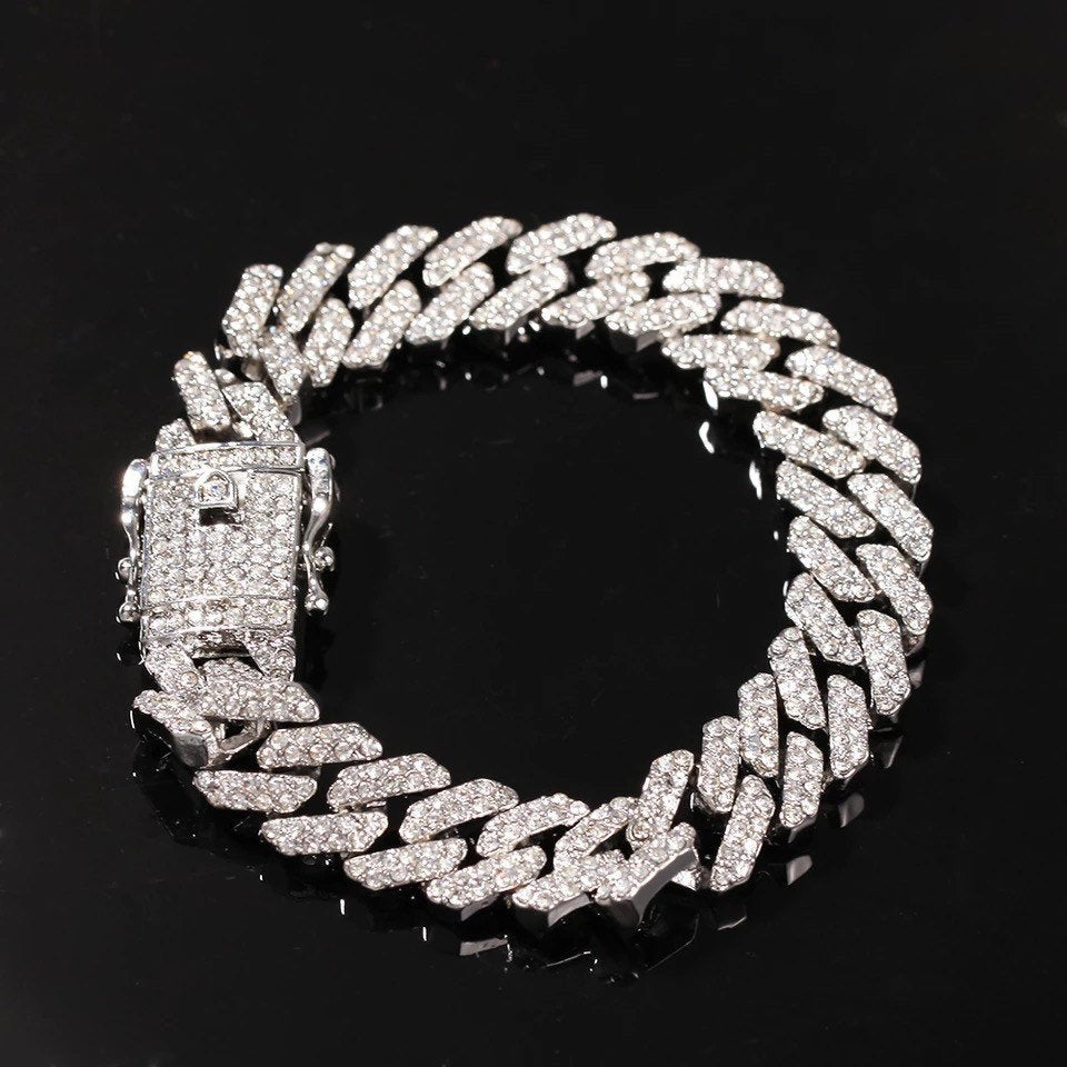 12mm s link cuban bracelet,Rose Gold Color Cuban Link Bracelet S-Link