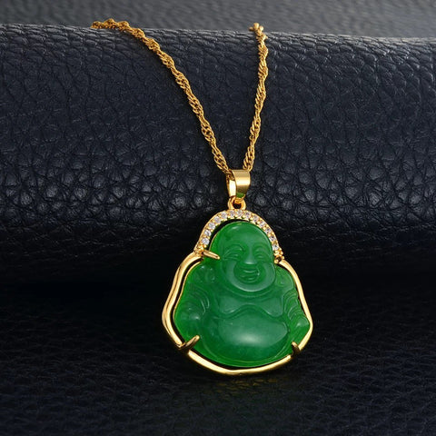 Jade Buddha necklace ,18k gold plated buddha necklace ,buddah necklace ,buhddah necklace,women buddha necklace