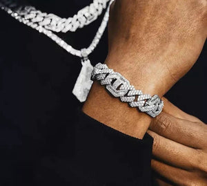 15mm cuban link bracelet ,men cuban bracelet width big heavy cuban link chain bracelet