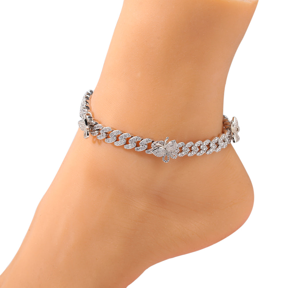 Butterfly cuban ANKLET– Lavishluxxshop