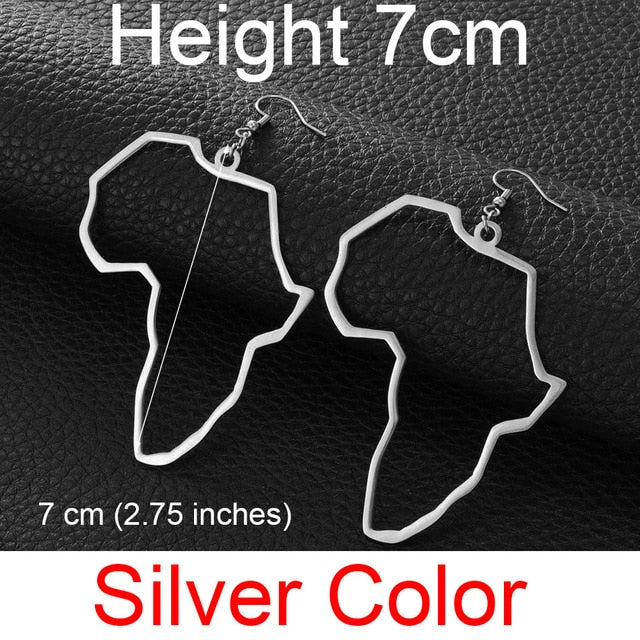 Africa Map hoops– Lavishluxxshop