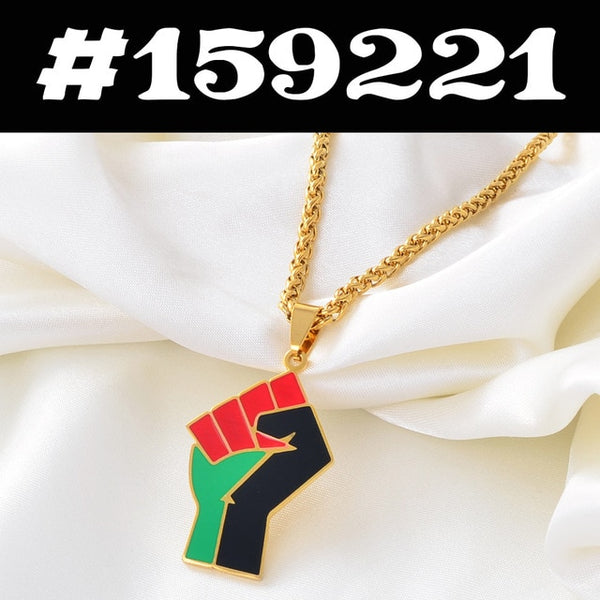 Black Lives Matter African Pendant Necklaces
