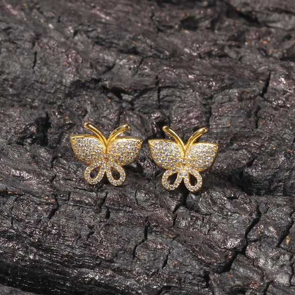 Butterfly stud earring