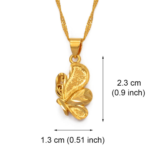 Small Charm Butterfly Pendant Necklaces for Women Girls Gold Color Butterfly Necklace Jewelry Wedding Gift Best #008809